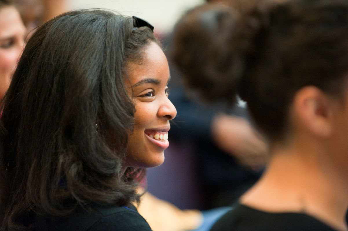 Students discuss the UConn Reads book "Half the Sky" during a diversity studies class at the African American Cultural Center on April 24, 2012. (Peter Morenus/UConn Photo)