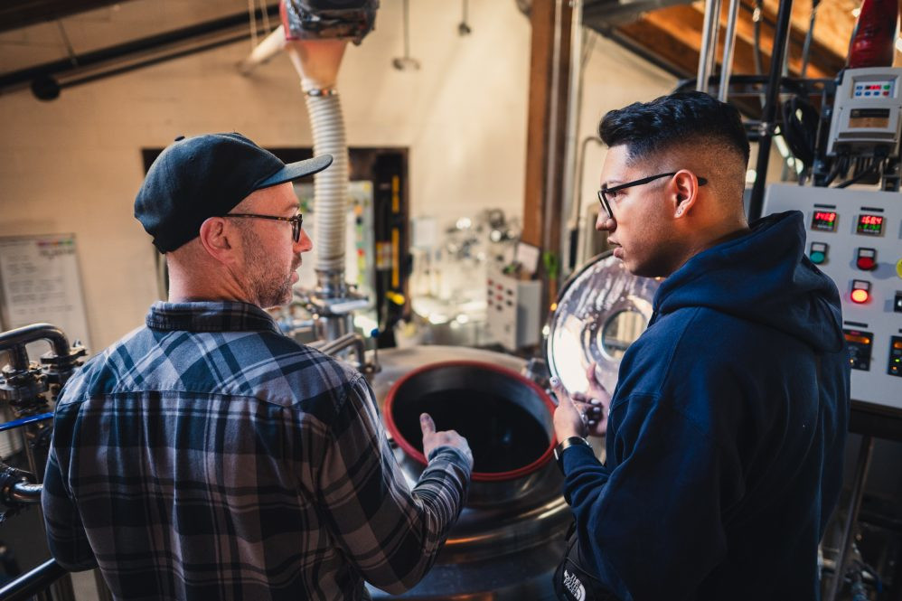 brewery at uconn with two uconn students